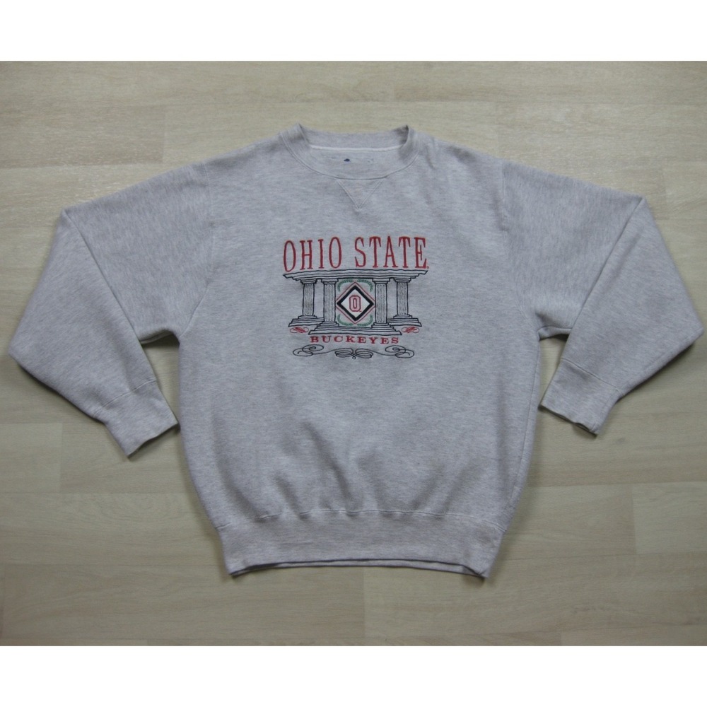 Vintage 90s Ohio State Buckeyes Crewneck Sweatshirt Men's (M) Pillars Retro Prep